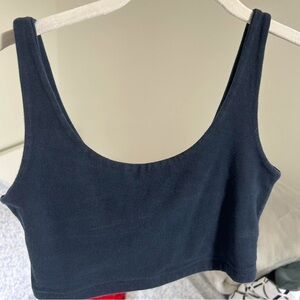 Navy Blue Women's Crop Top